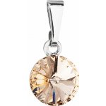 Swarovski Elements Stříbrný náhrdelník (přívěsek + řetízek) žluto oranžový kulatý 54018.3 Sunflower – Hledejceny.cz
