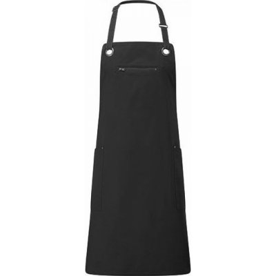 Premier Workwear Udržitelná dlouhá zástěra s kontrastním stehem Barley černá uhlová Pantone 7540C 86x72cm PW121 – Hledejceny.cz
