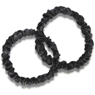 Pilō Pilō | Silk Hair Ties - Slim Black hedvábné gumičky do vlasů 2 ks – Sleviste.cz
