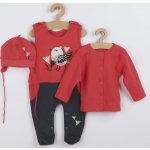 Koala 3-dílná bavlněná dětská souprava Birdy tmavé růžová – Zboží Dáma