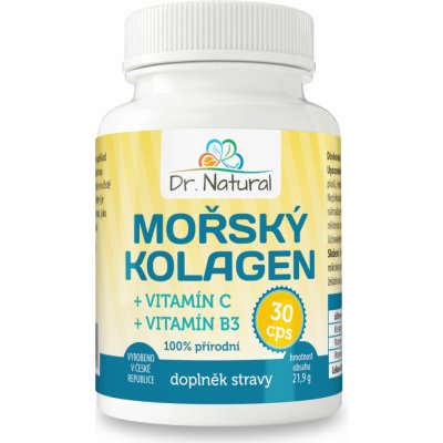 Dr. Natural Mořský kolagen + Vitamin C a B3 30 tablet – Hledejceny.cz