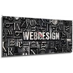 Obraz s hodinami 1D panorama - 120 x 50 cm - webdesign webový design – Hledejceny.cz