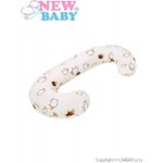 NEW BABY Univerzální kojící polštář ve tvaru C Ovečky béžový – Zboží Dáma