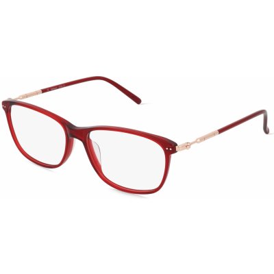 Fielmann 2216 CL Brýle včetně čoček Celoobruba Čtvercový Acetát-rámy Červená Čirá – Hledejceny.cz