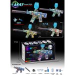 Mamido Dětská automatická puška AK47 2v1 pěnové náboje a vodní gelové kuličky MT1604 – Hledejceny.cz