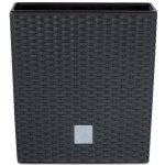 Prosperplast RATO LOW Květináč 20x20x20,2 cm ratan antracit – Sleviste.cz
