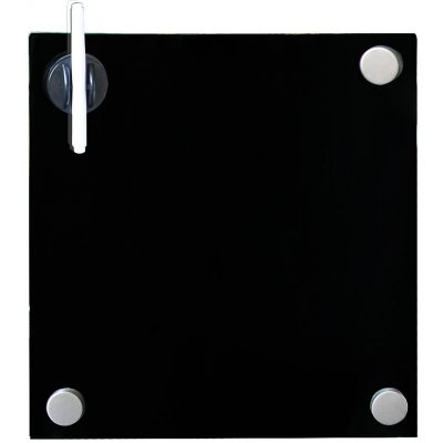 Mucola Bíláboard Magnetic Skleněná magnetická tabule se 3 magnety a perem Magnetická tabule Magnetická tabule Magnetická tabule - 45 x 50 cm černá – Zbozi.Blesk.cz