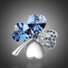 Brož Sisi Jewelry brož Swarovski Elements Čtyřlístek B1060-X9554/9 Světle modrá