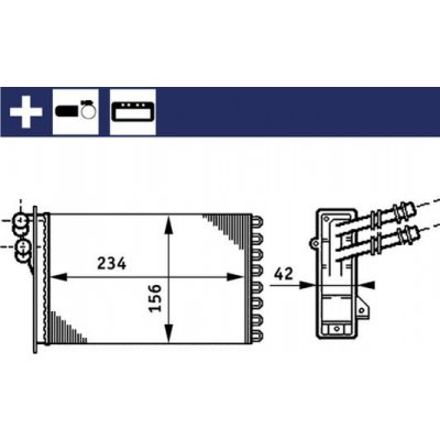 Výměník tepla, vnitřní vytápění MAHLE AH 72 000S – Zboží Mobilmania