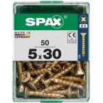 SPAX Vrut 5x30, zápustná hlava, PZ, YELLOX, 50 ks (M) – Hledejceny.cz