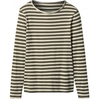 esmara Dámské triko s dlouhými rukávy olivová/bílá – Zbozi.Blesk.cz