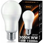 BERGE LED žárovka MILIO - E27 - A70 - 18W - 1500Lm - teplá bílá – Hledejceny.cz