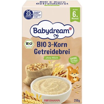 Babydream BIO třízrnná obilná kaše 250 g – Sleviste.cz