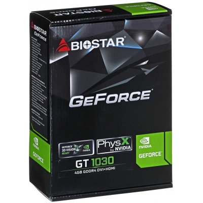 Biostar GeForce GT 1030 4GB GDDR4 VN1034TB46 – Hledejceny.cz
