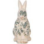 Keramická dekorace králík se zelenými květy Tien French M 13*10*21 cm – Hledejceny.cz