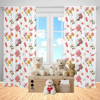 IMPAR Závěsy Baby hasič (Rozměr : 140x250, Materiál: Blackout) – Zboží Mobilmania