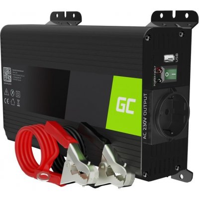 Green Cell Power Inverter PRO 12V/230V, 300W/600W, čistá sinusoida INVGC05