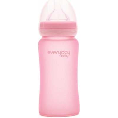 Everyday Baby Láhev sklo odolná rose pink 240ml