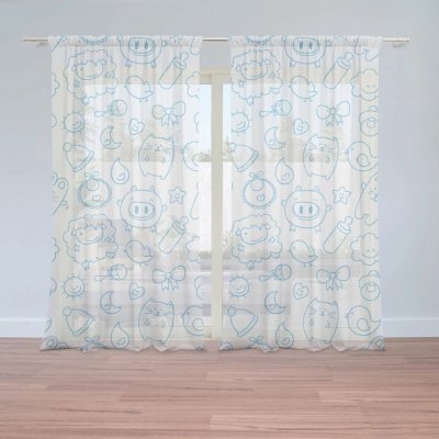 Sablio Záclony Kreslení: 2ks 150x250cm – Hledejceny.cz