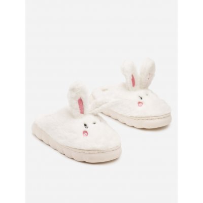 Zateplené dámské papuče bílý zajíc C71-42 – Sleviste.cz