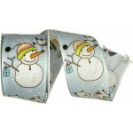 Stuha vánoční HAPPY SNOWMAN BLUE světle modrá 40mm x 2m (14,-Kč/m) – Zboží Dáma