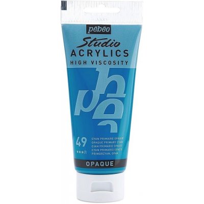 Pébéo Studio Acrylic Akrylová barva 100 ml 049 cyan základní – Zbozi.Blesk.cz