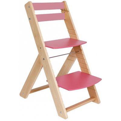 Woodpartner rostoucí židle Vendy buková lak růžová – Zboží Mobilmania
