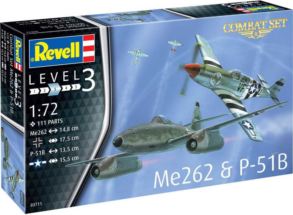 Revell Me262 & P 51B Plastic Modelkit 03711 1:72