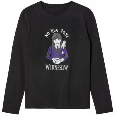 Dívčí triko s dlouhými rukávy černá – Zboží Mobilmania