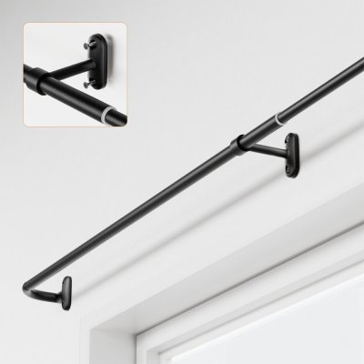 Onpira Garnýž - teleskopická tyč na závěsy 128-243 cm Černá – Sleviste.cz