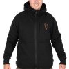 Rybářská bunda a vesta FOX Bunda Collection Sherpa Jacket Black Orange - Velikost: L