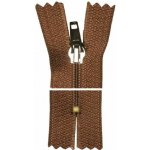 Spirálový zip, nedělitelný - 25cm - hnědý - WICO - BALENÍ 10 ks – Hledejceny.cz