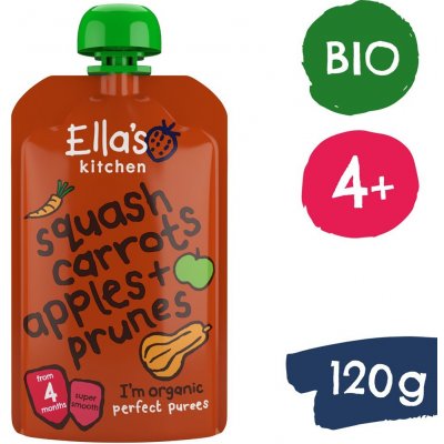 Ella's Kitchen BIO Dýně mrkev jablko a švestka 120 g – Zbozi.Blesk.cz