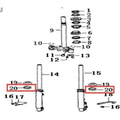 Keeway Gufero vidlice Hurricane 43260H00X000 | Zboží Auto