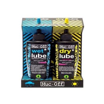 Muc-Off Wet + Dry Lube Twin Pack 2 x 120 ml