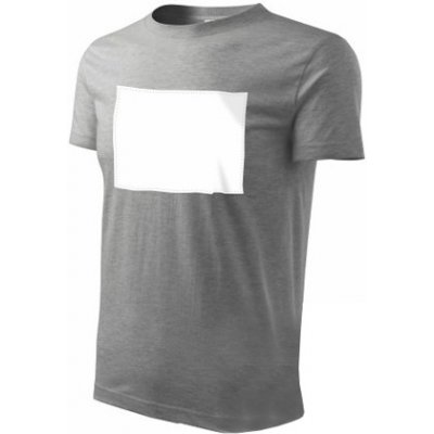 Patchirt bavlněné tričko horizontální šedé s potiskem