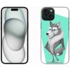 Pouzdro a kryt na mobilní telefon Apple mmCase Gelové iPhone 15 Plus - kreslený vlk