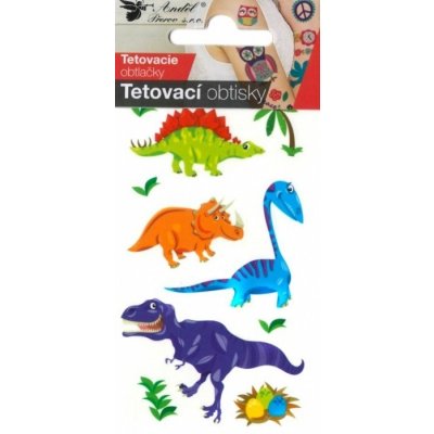 Tetovací obtisky 10 5x6cm malí dinosauři