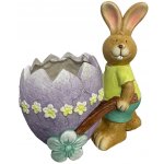 Dekorace Zajíček velikonoční s trakařem 28x23,5cm – Hledejceny.cz