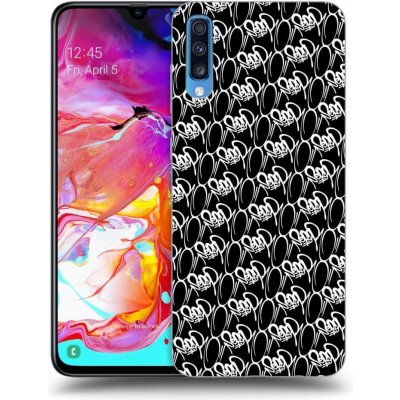 Pouzdro Picasee silikonové Samsung Galaxy A70 A705F - Separ - White On Black 2 černé – Zboží Mobilmania