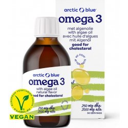 Arctic blue Vegan Omega 3 Algae 150ml Lněný olej + olej z mořské řasy