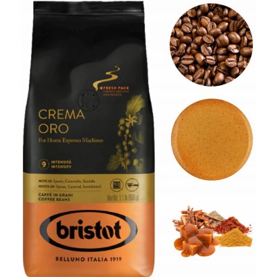 Bristot Crema Oro zrnková 0,5 kg – Hledejceny.cz