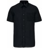 Pánská Košile Kariban pánská košile s krátkým rukávem ESO černá