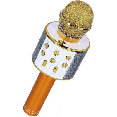 R2INVEST WS 858 BEZDRÁTOVÝ MIKROFON KARAOKE zlatá – Sleviste.cz