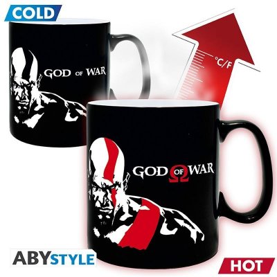 GB eye Hrnek God of War Kratos měnící se Proměňovací keramický hrnek God Of War Kratos černý 300 ml – Zboží Mobilmania