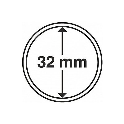 Leuchtturm kruhové kapsle na mince Vnitřní průměr 32 mm 10 Ks – Zboží Dáma