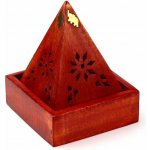 Nefertitis Stojánek z mangového dřeva pro vonné kužely Pyramida Slon 9 x 11 cm – Sleviste.cz