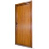 Venkovní dveře SkladOken.cz vedlejší vchodové dveře jednokřídlé 88 x 208 cm plné, bílá|zlatý dub, LEVÉ