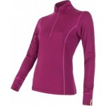 Sensor Merino Wool Active zip dlouhý rukáv červená – Zboží Mobilmania