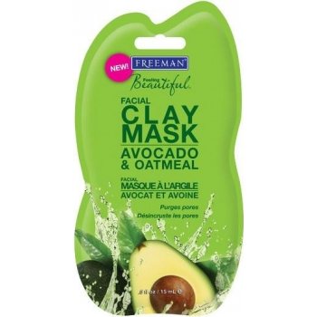 Freeman jílová pleťová maska s avokádem a ovsem Facial Clay Mask Avocado & Oatmeal 15 ml